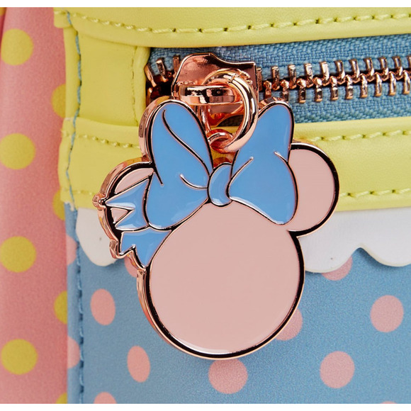 Loungefly Disney Minnie Mouse Pastel Polka Dot Figural Mini Backpack New in Wrap - Picture 5 of 5